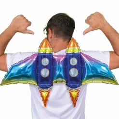 Folieballon Rocket wings meerkleurig - 85 cm