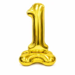 Folieballon staand XXL 1 goud - 103 cm