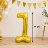 Folieballon staand XXL 7 goud - 103 cm