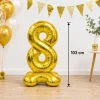 Folieballon staand XXL 8 goud - 103 cm