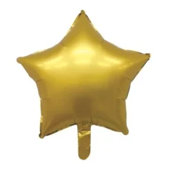 Folieballon ster goud - 35 cm