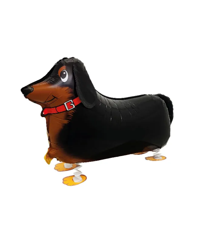 Folieballon wandelende hond - 60 x 38 cm