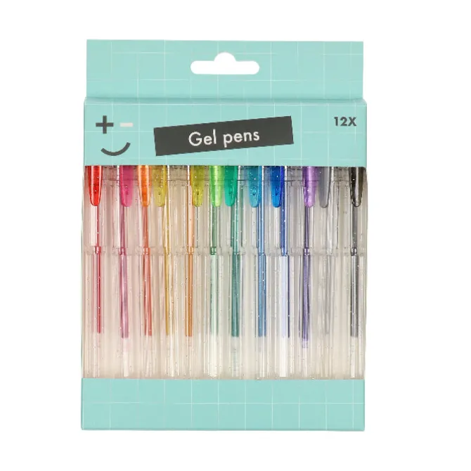 Gelpennen glitter 12 stuks