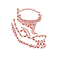 Gezichtsjuwelen Halloween rood