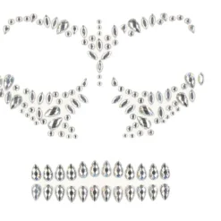 Gezichtsjuwelen Halloween zilver
