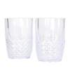 Glazen herbruikbaar plastic 2 stuks