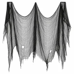 Griezelstof Halloween zwart 70 x 290cm