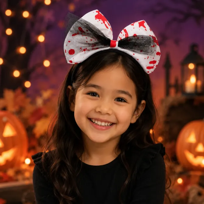 Halloween diadeem strik bloed
