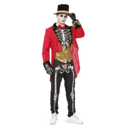 Halloween kostuum circus skelet Maat M