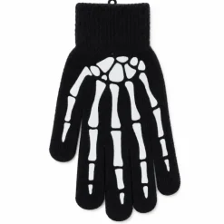 Handschoen met print skelet