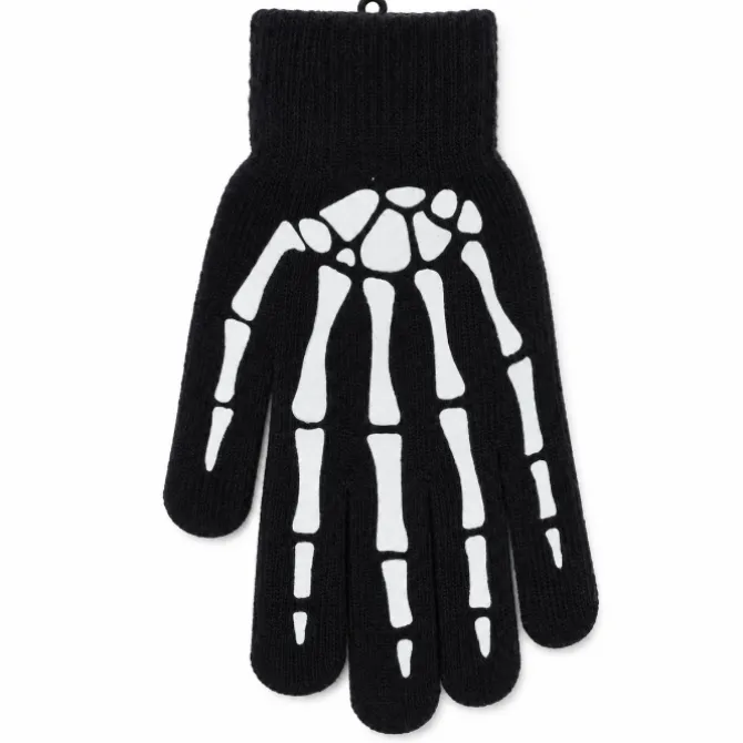 Handschoen met print skelet