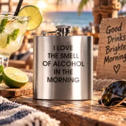 Heupfles I love the smell of alcohol in the morning