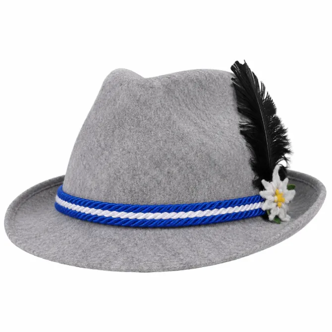 Hoed Oktoberfest grijs blauw