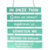 Houten bordje / Tuinladder 'In onze tuin'