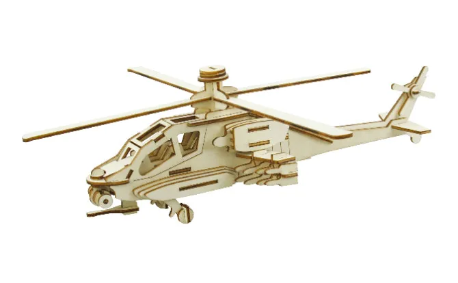 Houten Puzzel Helicopter