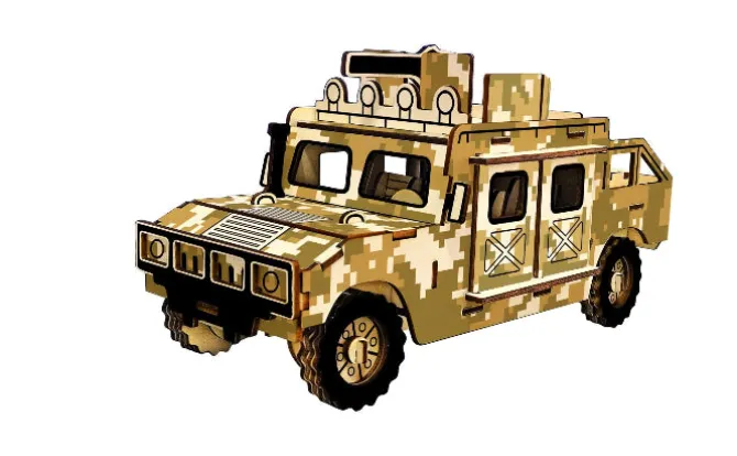 Houten Puzzel Kit Jeep