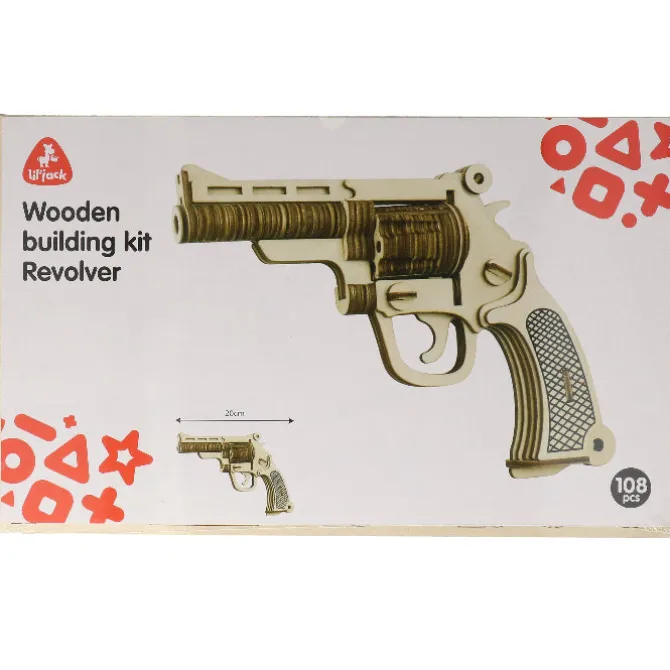 Houten Puzzel Revolver