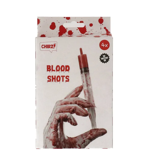 Injectieshotjes Halloween transparant 4 stuks