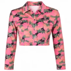 Jasje dames camouflage roze/groen maat M/L