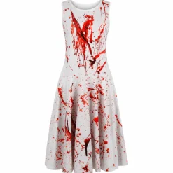 Jurkje Halloween bloederig rood/wit