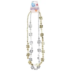 Ketting dollar goud en zilver 2st