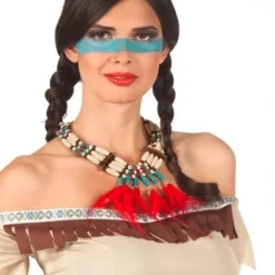 Ketting Indianen sqauw meerkleurig