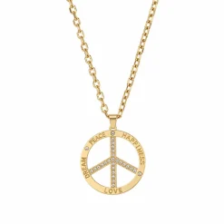 Ketting peace goud