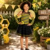 Kostuum Bee-bee zwart/geel meisje 4-6 jaar