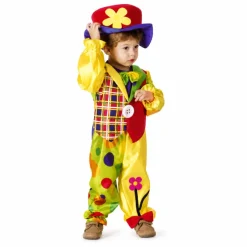 Kostuum clown meerkleurig kinderen 3-4 jaar