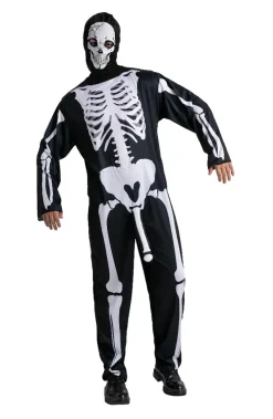 Kostuum funny skelet heren onesize