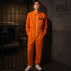 Kostuum gevangene - oranje overall one size