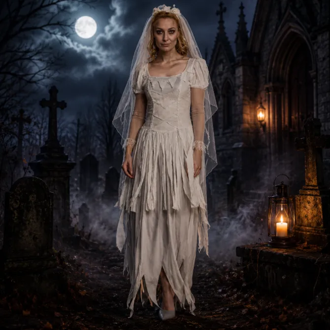 Kostuum Ghost bride wit dames maat 40/42