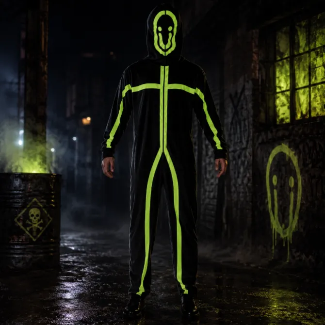 Kostuum glow in the dark onesize