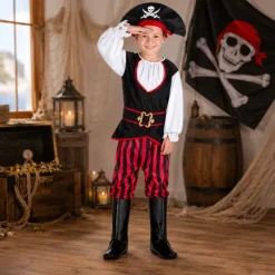 Kostuum piraat Tom meerkleurig jongen 4-6 jaar