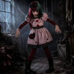 Kostuum possessed doll 7-9 jaar
