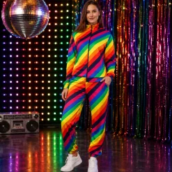 Kostuum regenboog trainingspak unisex - S/M