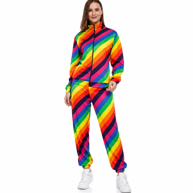 Kostuum regenboog trainingspak unisex - S/M