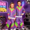 Kostuum trainingspak retro paars kinderen 4-6 jaar
