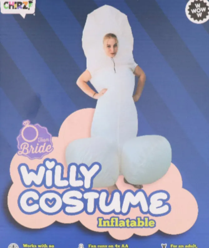 Kostuum Willy opblaasbaar