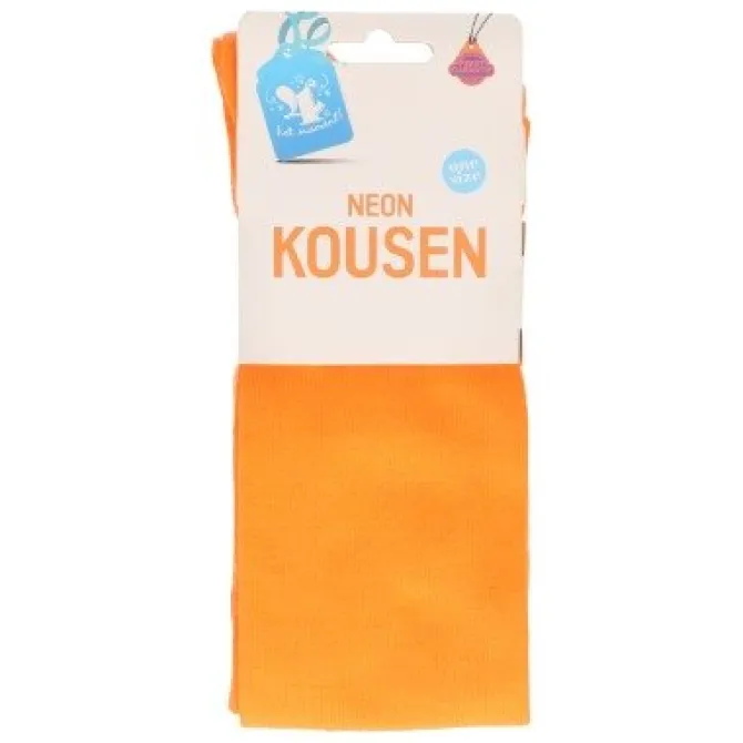 Kousen neon oranje one size