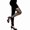 Legging gaten zwart - one size