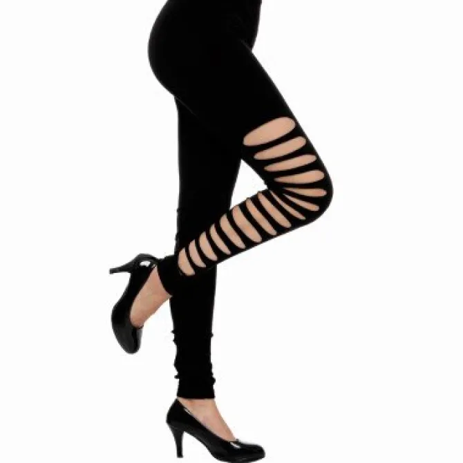 Legging gaten zwart - one size