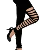 Legging gaten zwart - one size