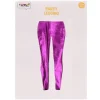 Legging metallic paars - one size