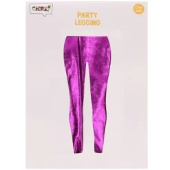 Legging metallic paars - one size