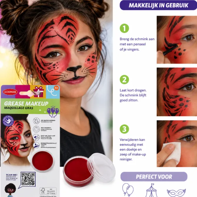 Make-up rood oliebasis 14 gram