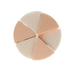 Make-up sponsjes roze/wit 6 stuks
