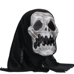 Masker Halloween creepy skelet zwart/wit