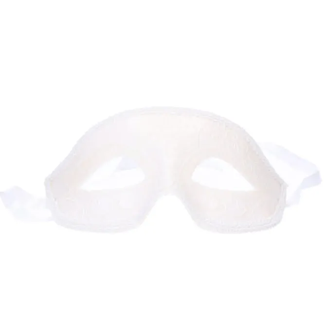 Masker Venetiaans kant wit half gelaat