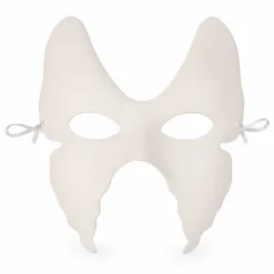 Masker vlindervorm wit gezichtsbedekkend